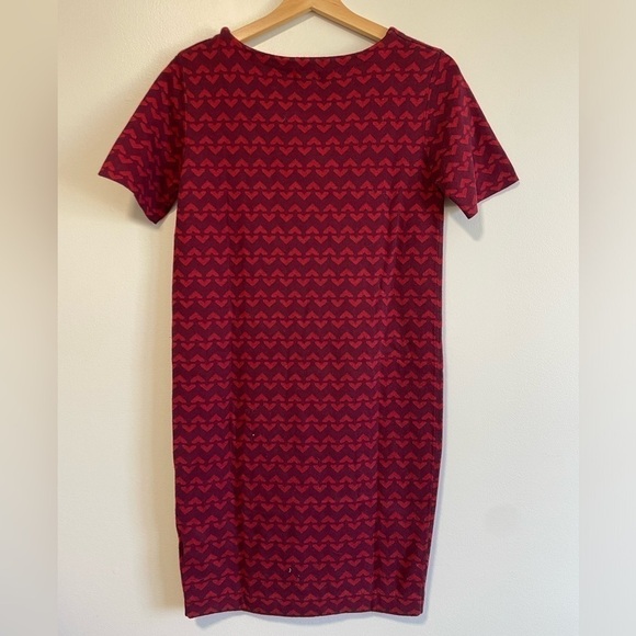 Joe Fresh Burgundy Patterned Knit Dress - Size Small - Picture 5 of 6